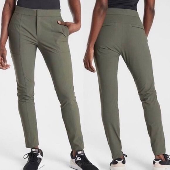 Athleta Wander Stash Skinny Pant Mountain Olive Green Women’s 4 - Picture 1 of 5